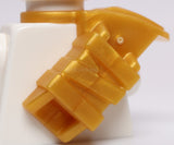 Lego Pearl Gold Minifig Armor Shoulder Pad Single Star Lettering Katana Scabbard