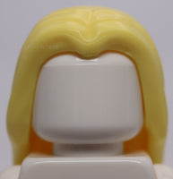 Lego Bright Light Yellow Minifig Hair Long Parted in Center