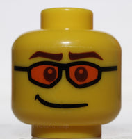 Lego Yellow Head Smile Orange Ski Goggles Pattern