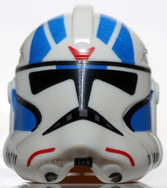 Lego Star Wars White Headgear Helmet Clone Trooper Blue and Red 501st Legion