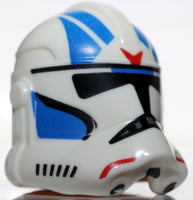 Lego Star Wars White Headgear Helmet Clone Trooper Blue and Red 501st Legion