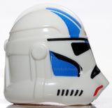 Lego Star Wars White Headgear Helmet Clone Trooper Blue and Red 501st Legion