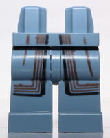 Lego Star Wars Sand Blue Hips Legs Mandalorian Robe Dark Brown Lines