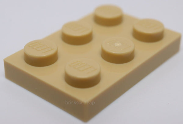 Lego 15x Tan Plate 2 x 3