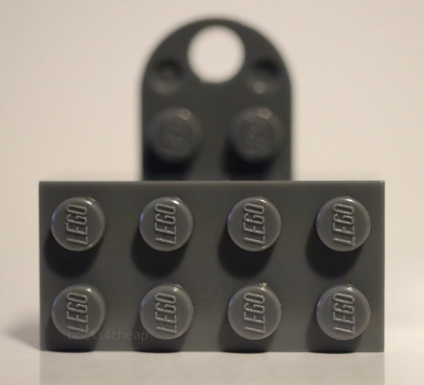 Lego 2x Dark Bluish Gray Magnet 2 x 4 with Round Plate