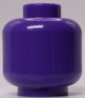 Lego 5x Dark Purple Minifig Head Hollow Plain Stud