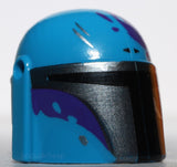 Lego Star Wars Dark Azure Minifig Headgear Helmet Holes Mandalorian