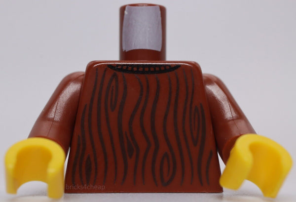 Lego Reddish Brown Minifig Torso Tree Bark Pattern