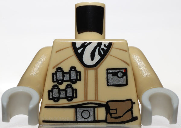 Lego Star Wars Torso Hoth Rebel Jacket White Scarf Tan Belt Pattern Flesh Hands
