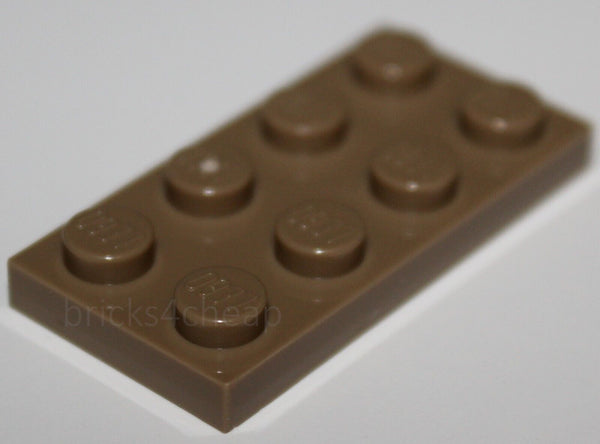 Lego 10x Dark Tan Plate 2 x 4