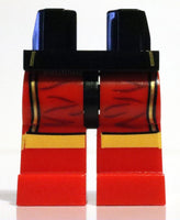 Lego Black Hips and Red Legs with Boxing Trunks with Gold Piping Pattern