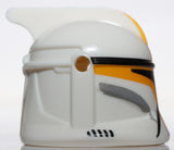 Lego Star Wars White Helmet Clone Trooper Holes Bright Light Orange Markings
