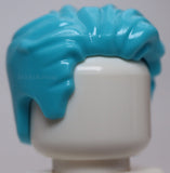 Lego Medium Azure Minifig Hair Swept Left Tousled with Slight Widow's Peak