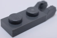 Lego 20x Dark Bluish Gray Hinge Plate 1 x 2 Locking 2 Fingers on End 7 Teeth