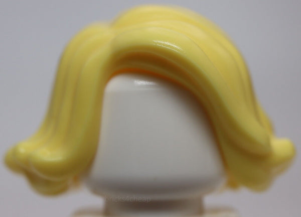 Lego Bright Light Yellow Minifig Hair Female Short Swept Sideways