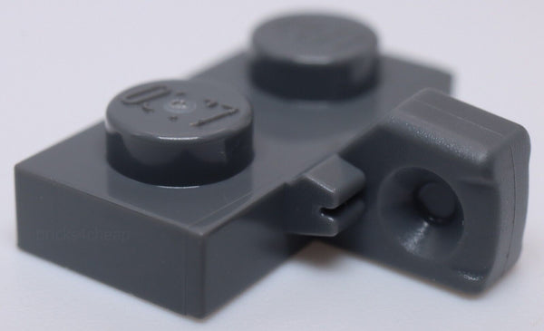 Lego 15x Dark Bluish Gray Hinge Plate 1 x 2 Locking 1 Finger on Side