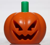 Lego 2x Minifig Pumpkin Jack O Lantern Head Cover Gear Scooby Doo Green Stem