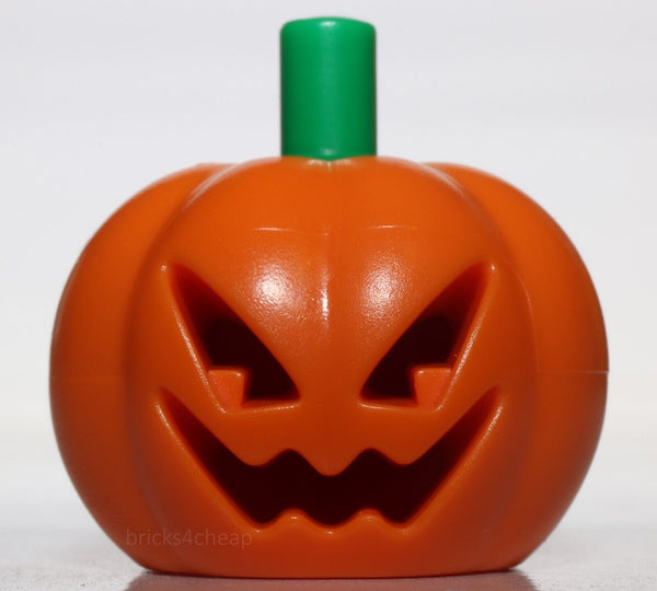 Lego 2x Minifig Pumpkin Jack O Lantern Head Cover Gear Scooby Doo Green Stem