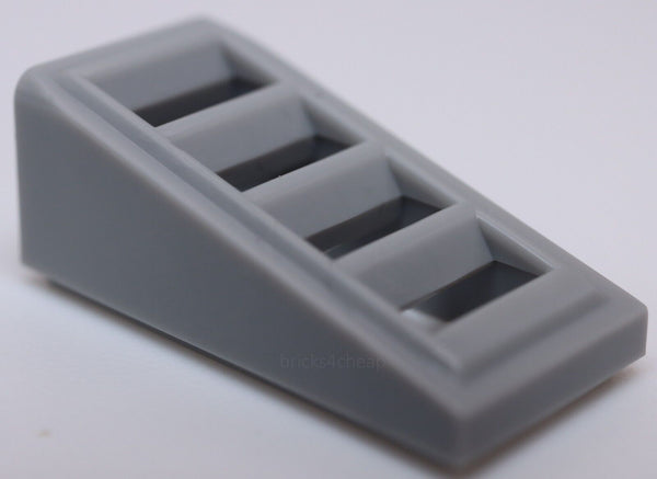 Lego 20x Light Bluish Gray Slope 18 2 x 1 x 2/3 with Grille
