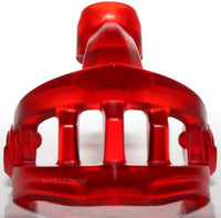 Lego Castle Trans Red Minifig Visor Pointed with Face Grille