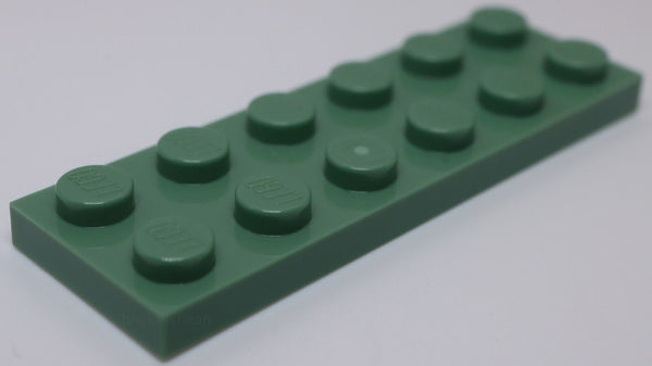 Lego 10x Sand Green 2 x 6 Plate