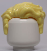 Lego Bright Light Yellow Minifig Hair Swept Left Tousled