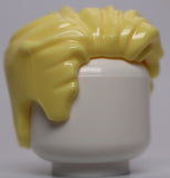 Lego Bright Light Yellow Minifig Hair Swept Left Tousled