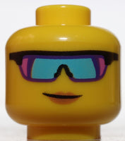 Lego Yellow Minifig Head Dual Sided Female Medium Nougat Lips Crooked Smile