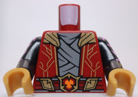 Lego Ninjago Torso Robe Gold Collar Circuitry Dark Bluish Gray Tunic