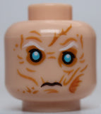 Lego Star Wars Head Sunken Blue Eyes White Eyebrows Wrinkles Scars Snoke