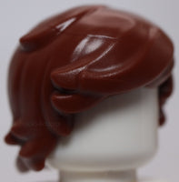 Lego Reddish Brown Minifig Hair Short Tousled with 2 Locks on Left Side