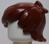 Lego Reddish Brown Minifig Hair Short Tousled with 2 Locks on Left Side