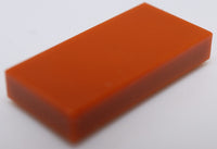 Lego 25x Dark Orange 1 x 2 Tile with Groove Plate