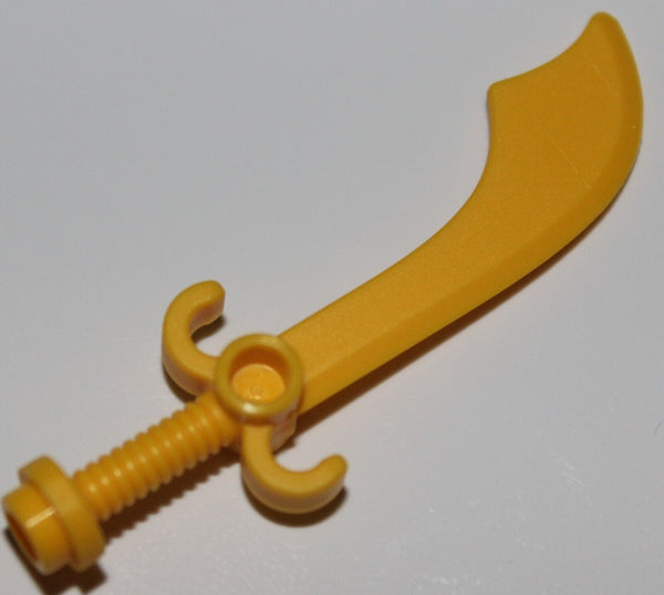 Lego 2x Castle Yellow Scimitar Sword Minifig Weapon