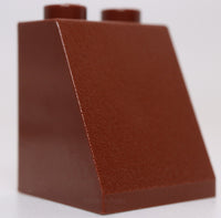 Lego 6x Reddish Brown Slope 65 2 x 2 x 2 with Bottom Tube