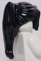 Lego Black Minifig Hair Female Ponytail Long with Side Bangs