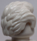 Lego White Minifig Hair Short Swept Back with Sideburns and Widow's Peak