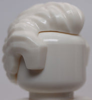 Lego White Minifig Hair Short Swept Back with Sideburns and Widow's Peak