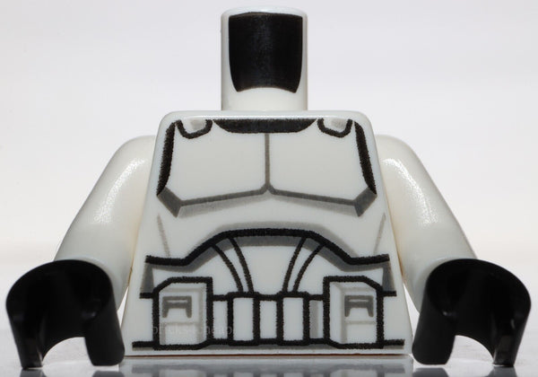 Lego Torso Armor Clone Trooper Phase 1 Black Belt Dark Bluish Gray Markings