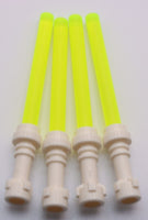 Lego 4x Star Wars White Light Saber Hilt with Trans Neon Green 4L Bar