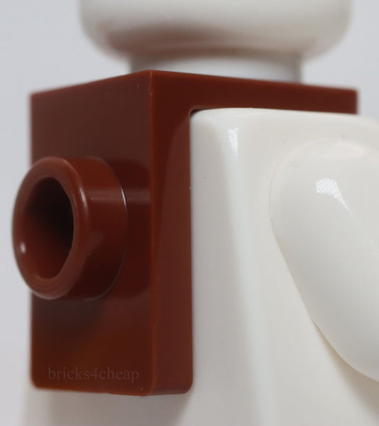 Lego 4x Reddish Brown Minifig Neck Bracket with Back Stud Thick Back Wall