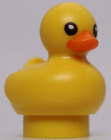 Lego Duckling Rubber Ducky Molded Orange Beak and Printed Black Eyes Pattern