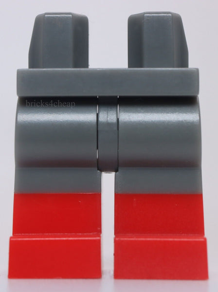Lego Dark Bluish Gray Hips and Legs with Molded Red Lower Legs Boots Pattern