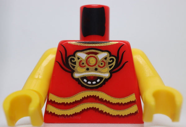 Lego Red Chinese Year of the Dragon Torso with Yellow Arms