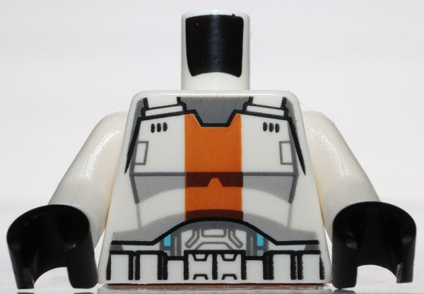 Lego Star Wars White Torso Armor Republic Trooper Orange Stripe