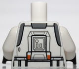 Lego Star Wars White Torso Armor Republic Trooper Orange Stripe