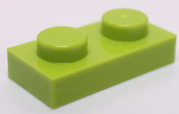 Lego 20x Lime 1 x 2 Plate