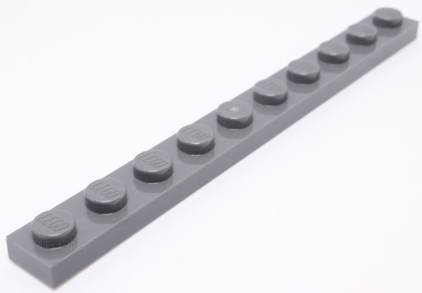 Lego 5x Dark Bluish Gray Plate 1 x 10