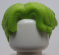 Lego Lime Minifigure Hair Short Wavy Parted on Right