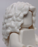 Lego White Minifig Hair Female Long Tousled with Center Part